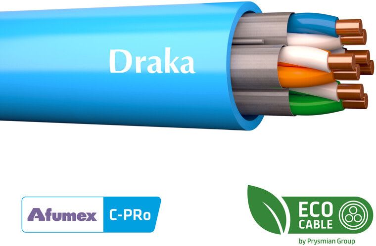 DRAKA - Tietoverkkokaapeli-CAT6a - Cat6A U/FTP 4P Cca K500