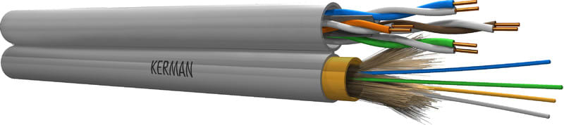 FSM - Hybridikaapeli Kerman - Cat6 U/UTP 4P+4xSM Dca K500