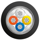 BIZLINK - Autom.kaapeli IND.ETHER. CAT5E - 2X2X0,75 MUSTA L45467-J17-B115