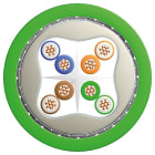 BIZLINK - Autom.kaapeli IND.ETHER. CAT6E - 4X2X0,5 VIH L45467-J415-C5