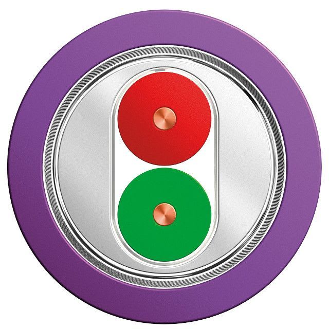 BIZLINK - Autom.kaapeli PROFIBUS DP FRNC - 1X2X0,64 VIO L45467-G16-C286