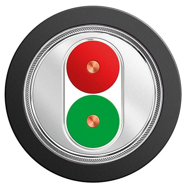 BIZLINK - Autom.kaapeli PROFIBUS DP PE - 1X2X0,64 MUSTA L45467-G16-C246