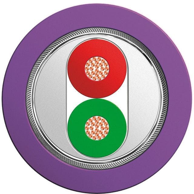 LEONI SPECIAL - Autom.kaapeli PROFIBUS DP FRNC - 1X2X0,75 VIO L45467-G17-C46