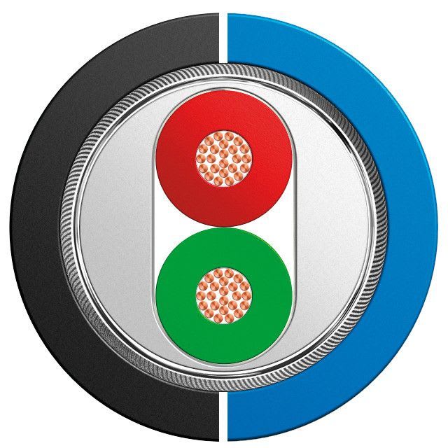 BIZLINK - Autom.kaapeli PROFIBUS PA PVC - 1X2X1,3 MUSTA L45467-J21-C45