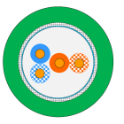 VOKA - Tietoverkkokaapeli-CAT6a - ETH 2x2xAWG23/1 FC HF UL K500