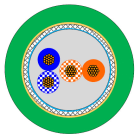 VOKA - Tietoverkkokaapeli-CAT6a - ETH 2x2xAWG26/19 FC HF UL K500