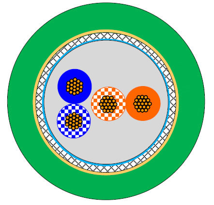 VOKA - Tietoverkkokaapeli-CAT6a - ETH 2x2xAWG26/19 FC HF UL K500