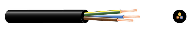 KAJOTE - Asennuskaapeli-HF - MSK HF 5x0.75 S MUSTA R100 Eca