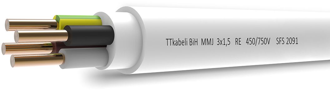 TT CABLES - Asennuskaapeli - MMJ 5x6 S 450/750 K500 Eca