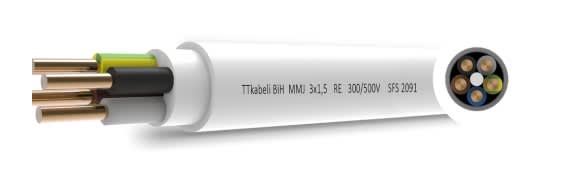 TT CABLES - Asennuskaapeli - MMJ 3x1,5 S PK300 Eca