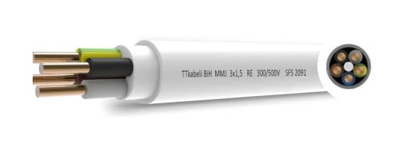 TT CABLES - Asennuskaapeli - MMJ 3x1,5 S K500 Eca