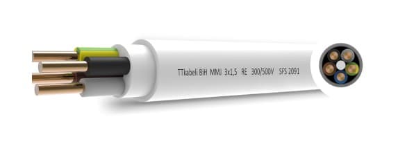 TT CABLES - Asennuskaapeli - MMJ 3x2,5 S K500 Eca