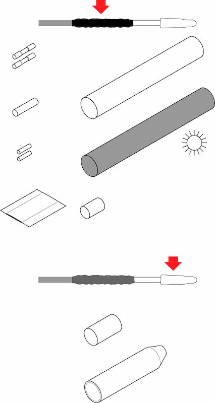 RAYCHEM - Sisältää loppupäätteen - JLP JATKOS KYLMÄKAAPELIIN
