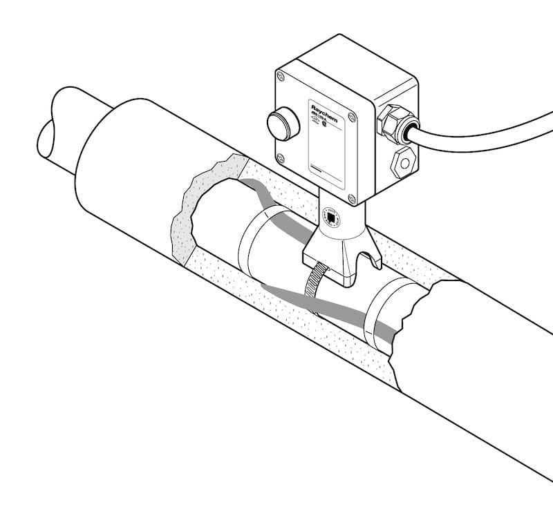RAYCHEM - Syöttörasia merkkivalolla - JBS-100-L-E