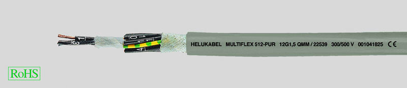 HELUKABEL - Energiansiirtoketjukaapeli HF PUR - MULTIFLEX 512-PUR 5G10 K500