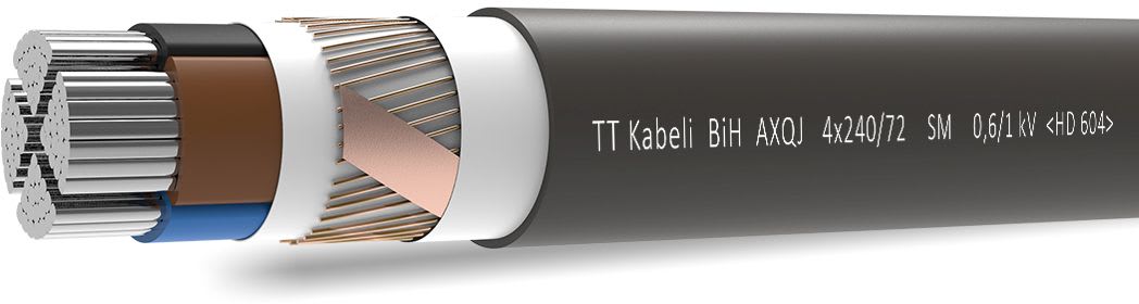 TT CABLES - Alumiinivoimakaapeli-HF - AXCMK-HF 4x35/16 SM K1000 Dca