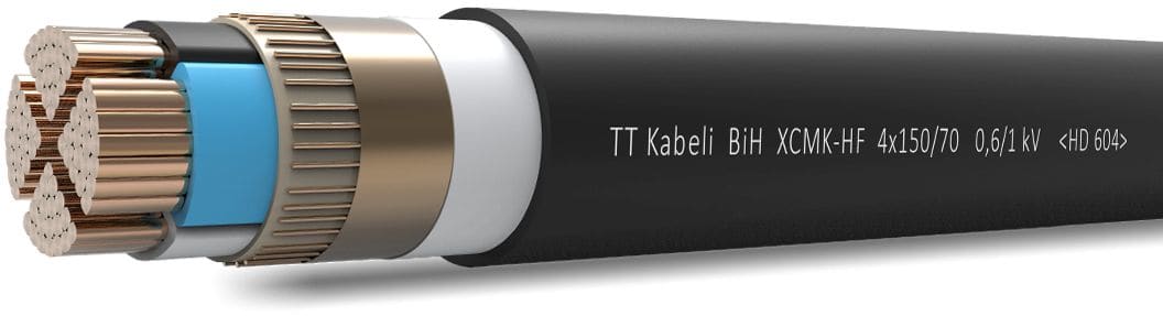 TT CABLES - Kuparivoimakaapeli-HF - XCMK-HF 4x6/6 RM K500 Dca
