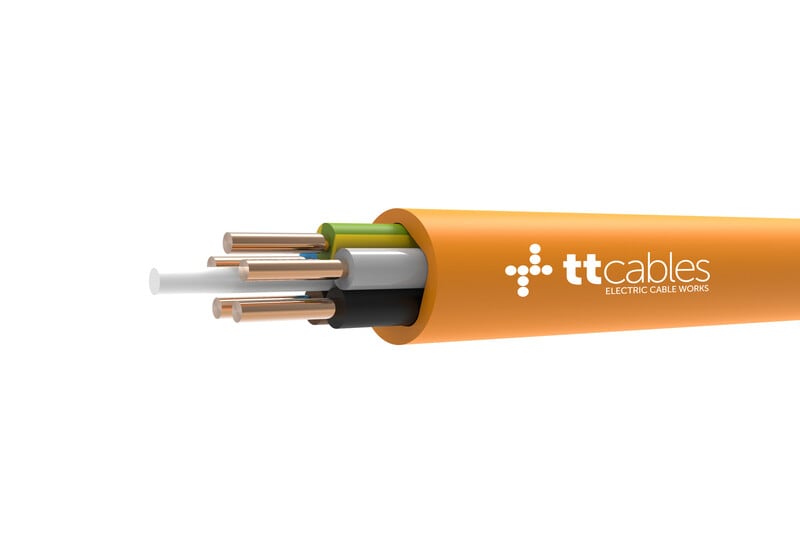 TT CABLES - Kuparivoimakaapeli-FRHF 0,6/1kV - NHXH-J 5x6 FRHF 180/E90 K500