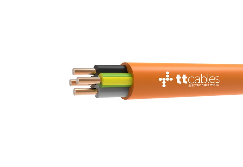 TT CABLES - Kuparivoimakaapeli-FRHF 0,6/1kV - NHXH-J 4x2,5 FRHF 180/E90 K500