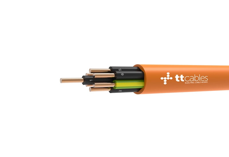 TT CABLES - Kuparivoimakaapeli-FRHF 0,6/1kV - NHXH-J 7x2,5 FRHF 180/E90 K500