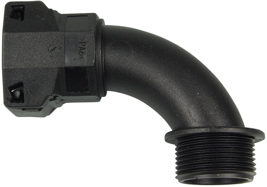 ANAMET - Kulmaliitin muovil. B12 IP65 - PG11-B12-90 ANA-QUICK PROFI