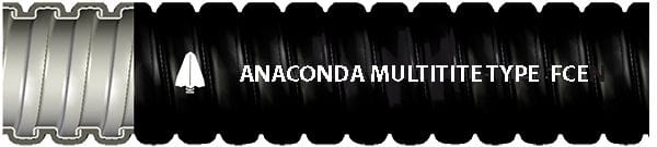 ANAMET - Suojaletku taipuisa Anamet - FCE32 10 m musta muovivaipalla