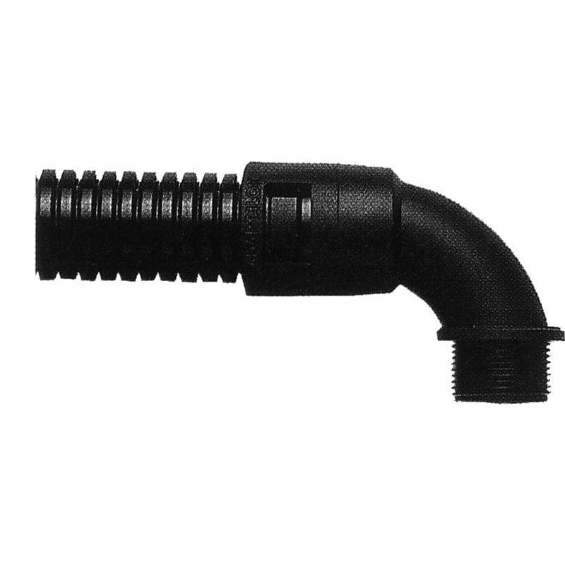 ADAPTAFLEX - Suojaletkuliitin 90 kulma - AL13/PG9/C90/BL