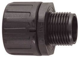 HELLERMANNTYTON - Suojaletkuliitin muovi - HG10-S-M12 SUORA M12 MUS