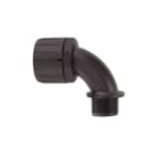 HELLERMANNTYTON - Suojaletkuliitin muovi - HG42-90-M40 90° M40 MUS