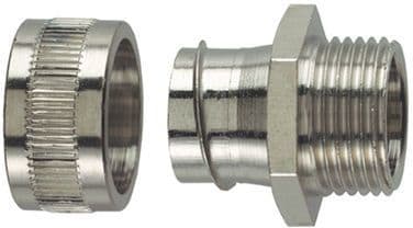 HELLERMANNTYTON - Suojaletkuliitin metalli - SC10-FM-M12 SUORA MS M12