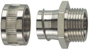 HELLERMANNTYTON - Suojaletkuliitin metalli - SC16-FM-M16 SUORA MS M16