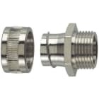 HELLERMANNTYTON - Suojaletkuliitin metalli - SC25-FM-M25 SUORA MS M25