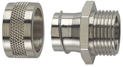 HELLERMANNTYTON - Suojaletkuliitin metalli - PCS16-FM-M20 SUORA MS M20