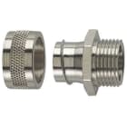 HELLERMANNTYTON - Suojaletkuliitin metalli - PCS20-FM-M20 SUORA MS M20