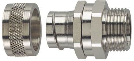 HELLERMANNTYTON - Suojaletkuliitin metalli - PCS12-SM-M16 SUORA MS M16