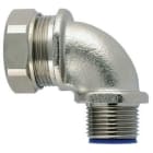 HELLERMANNTYTON - Suojaletkuliitin metalli - LTS12-90FMC-M16 90° MS M16