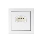 ABB - Valaisinpistorasia Impressivo - DCL seinämalli, 85x85mm,val HF