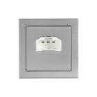 ABB - Valaisinpistorasia Impressivo - DCL seinämalli, 85x85mm,alu HF