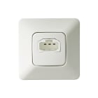 ABB - DCL seinä,100x100mm Jussi - AKK7-214 valaisinpistorasia