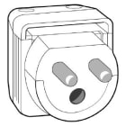 SCHNEIDER ELECTRIC - Valaisinpistotulppa - 2-NAPAINEN + MAAD KULMA