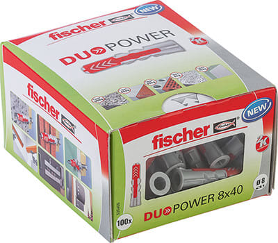 FISCHER FINLAND - Ruuvitulppa DuoPower - NAILONTULP 8x40mm (PAK=100kpl)