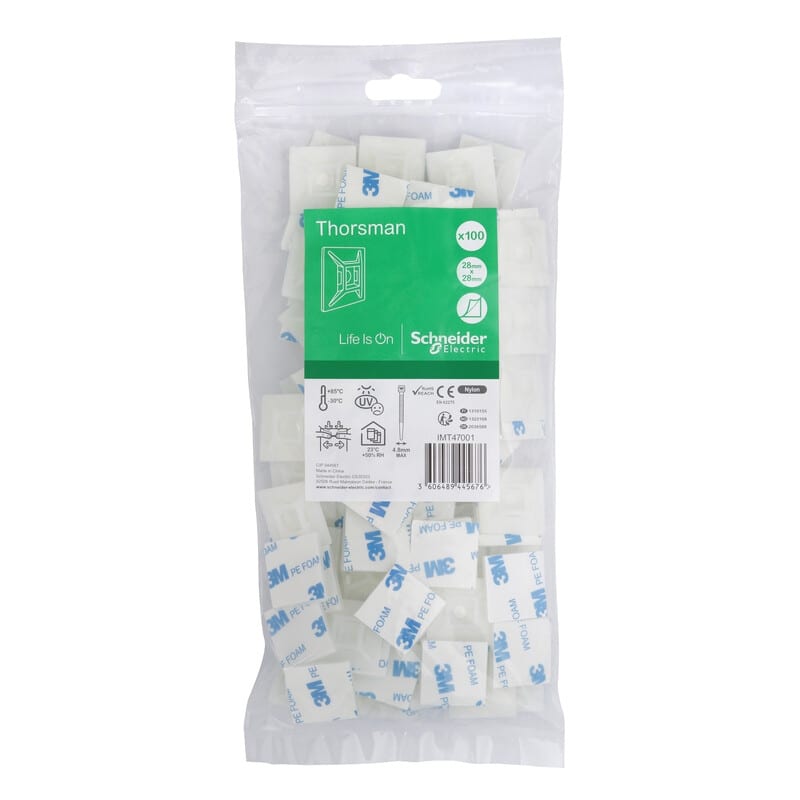 SCHNEIDER ELECTRIC - Johdinsideankkuri - Asennusjalusta 4.8mm 100kpl