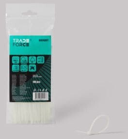 TRADEFORCE - Johdinside 100 kpl - 2,5x200, ei UV, luonnonval.