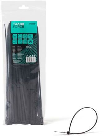 TRADEFORCE - Johdinside 100 kpl - 4,8x300, UV, musta