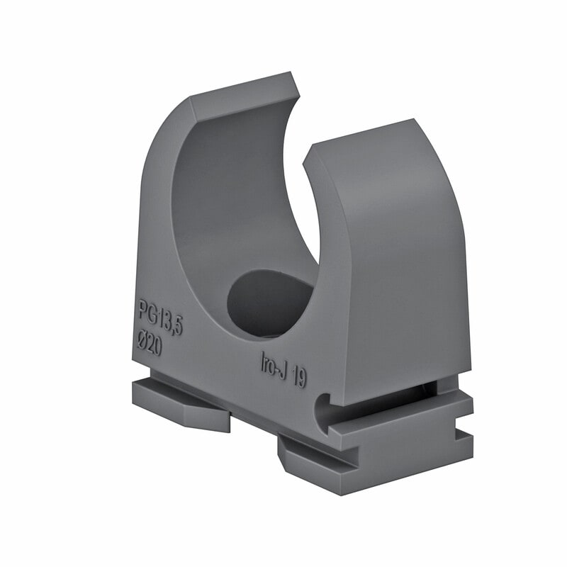 TRADEFORCE - Putkikiinnike - PG9, harmaa, 100 kpl