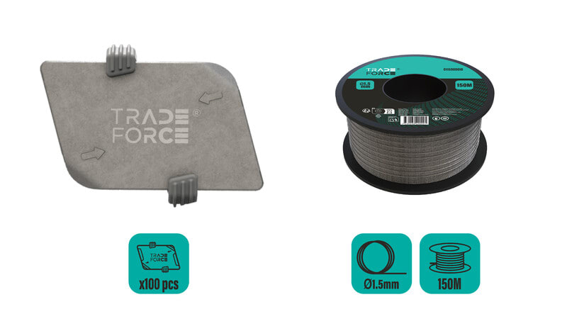 TRADEFORCE - Ripustusvaijeri - Pikasäätölukko KIT-pakkaus