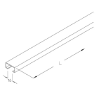 PUK - Kaarikiinn.kisko kuumasink.3m - B7-30S 30x15x1.5mm