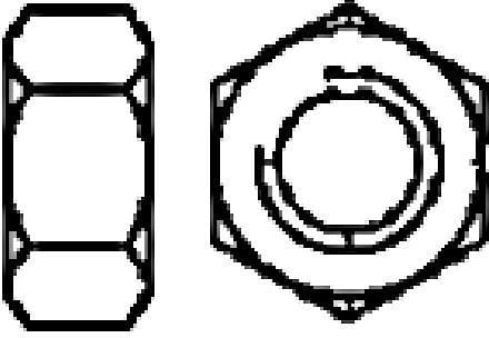 TERÄSTARVIKE - Kuusiomutteri luj.8.0 - M10 KS
