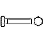 ETRA - Ruuvi Kuusiokanta täyskierre - DIN 933 8.8 M6x50 ZN (200 kpl)