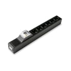 ENSTO - Pistorasiapaneeli Workpoint - PR 6S 16A VVSK 30mA IP20 MUS PL